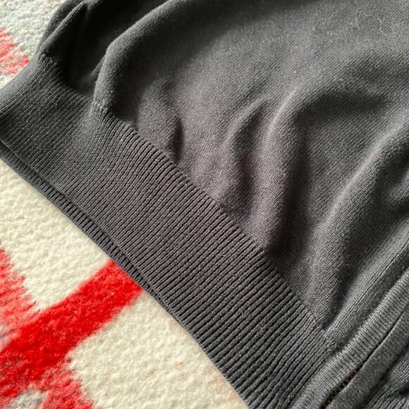 Men's Beautiful Black Zip-Up Cardigan - Picture 9 of 15